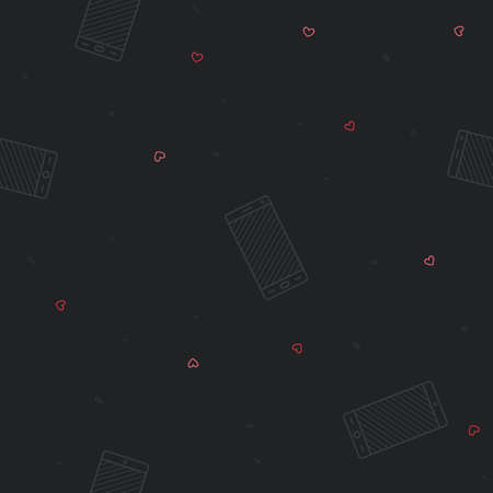 Smartphone and a heart - vector backgroundのイラスト素材