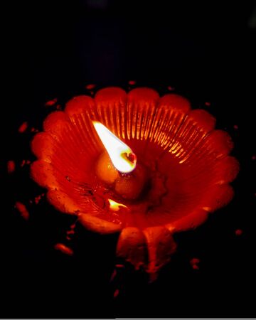 A Blowing Gave Marks Of Positivity On Festive Season Diwali.の写真素材