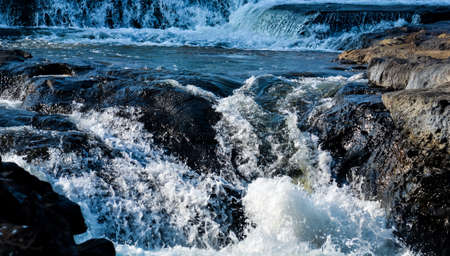 A Winter Waterfall In The Indian Mountains.