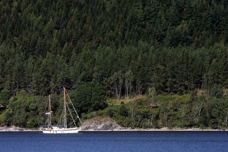 boat on the loch nessの写真素材