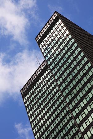 building of offices in the sky of londonの写真素材