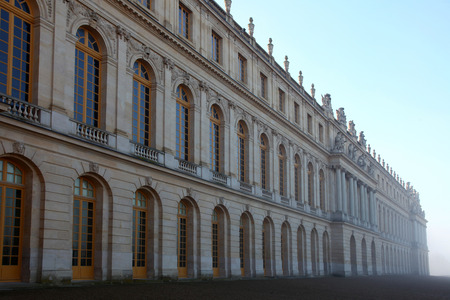 Versailles chateau, France. View of the palace from the garden, the Royal residence near Paris.のeditorial素材