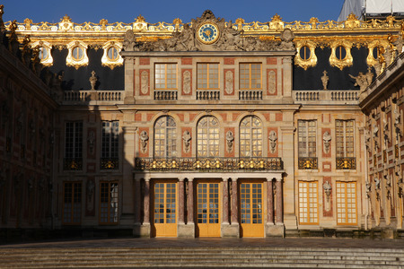 Versailles chateau, France. Detailed description of the palace, the Royal residence near Paris.のeditorial素材