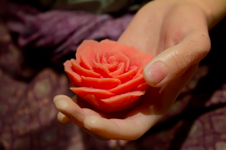 vegetables carving modelの写真素材