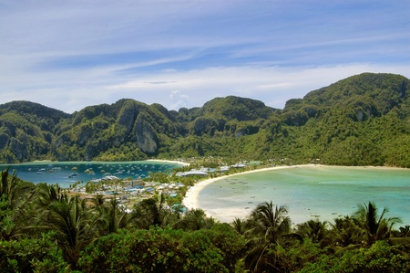 View of Phi Phi island from view pointの写真素材