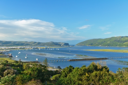 Beautiful view of Knysna town, South Africaの写真素材
