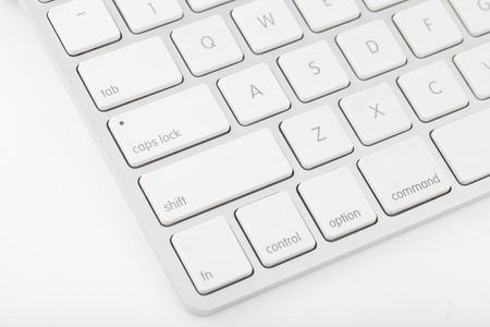 white Keyboard on isolated backgroundの写真素材