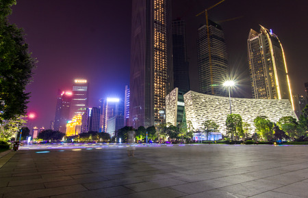 night view of buildings in the city 