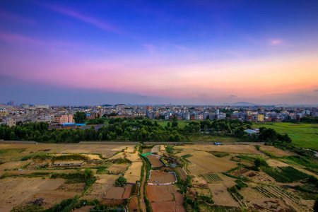 City view during the eveningの写真素材