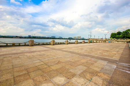 Scenery beside the pearl river, Guangzhouのeditorial素材