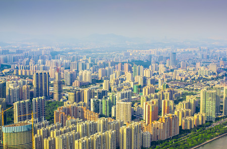 City view in panorama modeのeditorial素材