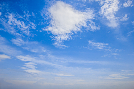 Blue sky and white cloudsの写真素材