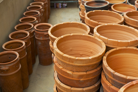 Thai pottery container style.の写真素材