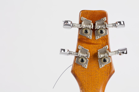 Ukulele music instrument on the white backgroundの写真素材