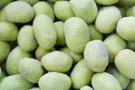Closeup Wasabi coated peanuts.の写真素材