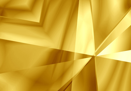 Abstract light mirror shape gold color background.の写真素材