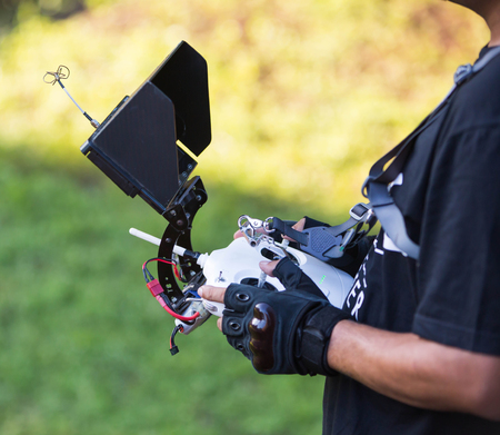 Remote control a helicopter crone.