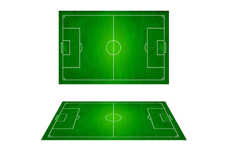 Top view of soccer field, Football stadium.の写真素材