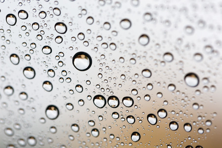 Water drop mirror windshield outdoor storm.の写真素材