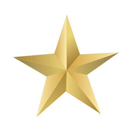 Golden star elegant, vector illustrator.のイラスト素材