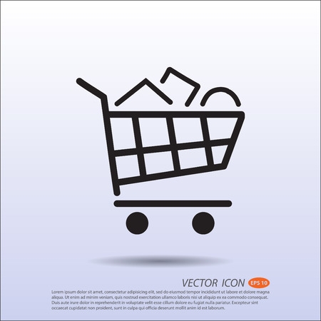 Vector Shopping basket objects icon.のイラスト素材