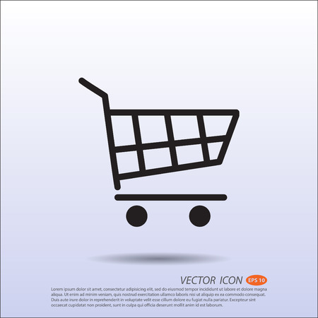 Vector Shopping basket icon.のイラスト素材