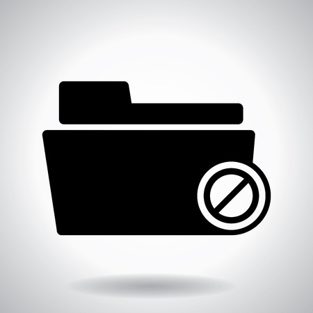 Vector icon folder stopのイラスト素材