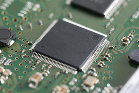 Close-up electronic circuit board. technology style concept.の写真素材