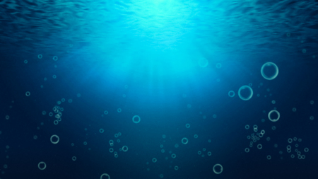 Sunbeams and Sea deep or ocean underwater as a background.の写真素材