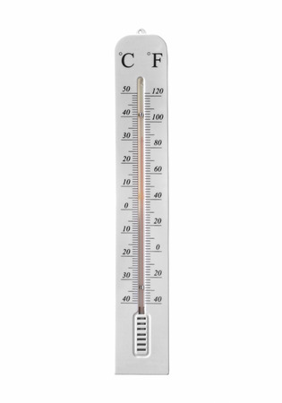 Temperature isolated on white backgroundの写真素材