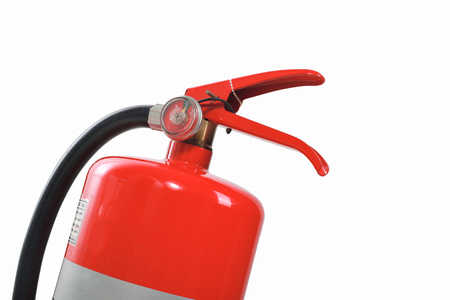 Fire extinguisher isolated white background. with clipping pathの写真素材