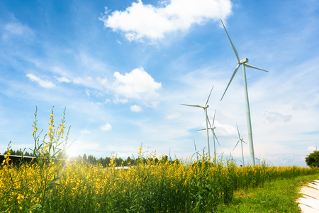 Eco power, Wind Turbine on a Wind Farm.の写真素材