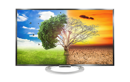 Television monitor isolated on white background.の写真素材