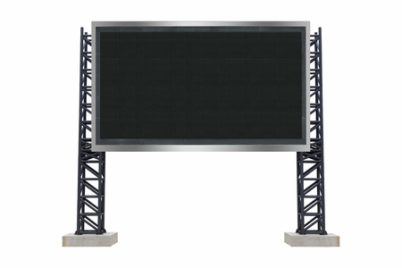 Medium center scoreboard stadium isolated on white background.の写真素材