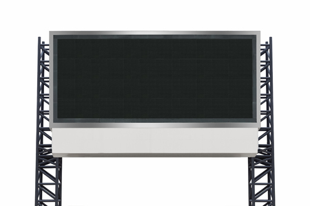 Large scoreboard stadium isolated on white background.の写真素材