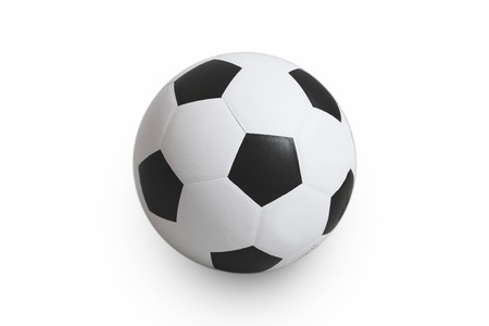 Soccer ball on isolated. with clipping pathの写真素材