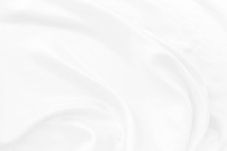 White fabric  background abstract with waves. soft focusの写真素材