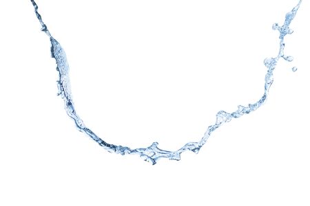 Water splash isolated on white background. Clear water concept. selective focusの写真素材