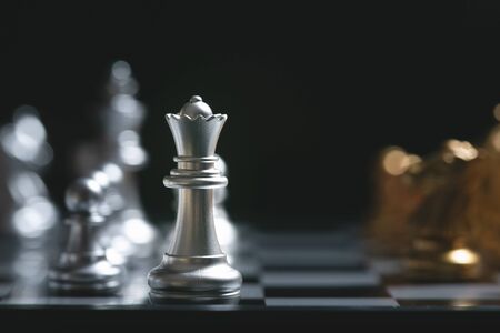 Chess board game for ideas and competition and strategy. strategy conceptの写真素材