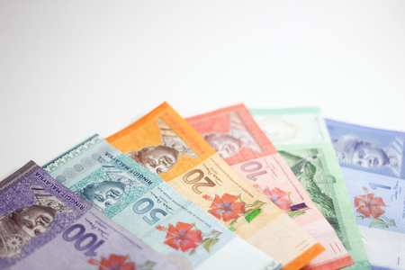 Closeup shot of Ringgit Malaysia banknotesの写真素材