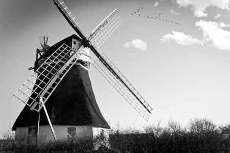 Beautiful old windmill in northern Germany.の写真素材