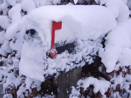 Winter mail has arrivedの写真素材