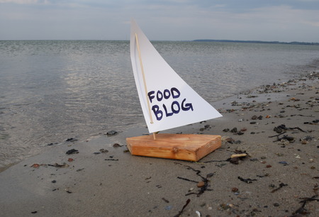 Abstract illustration of launching a new food blog.の写真素材