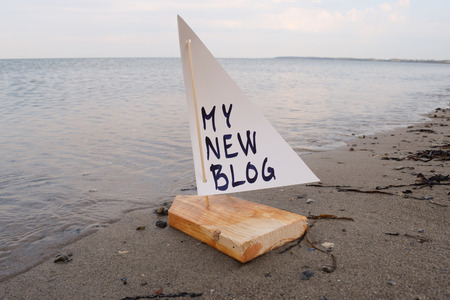 Abstract illustration of launching my new blog.の写真素材