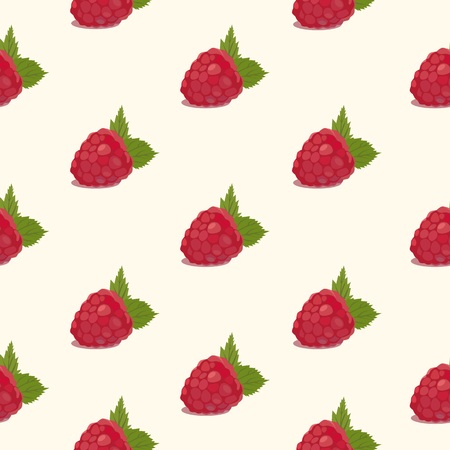 Seamless pattern raspberry white, vectorのイラスト素材