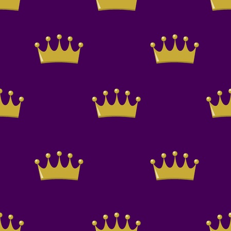 Seamless pattern golden crown queenのイラスト素材
