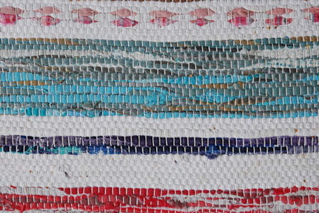Rag carpet in macro, background