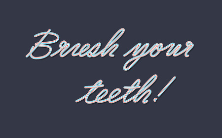 Concept brush your teeth in toothpaste, vectorのイラスト素材