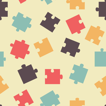 Seamless pattern pieces of puzzle, vectorのイラスト素材