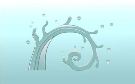 Background blue with water splash.のイラスト素材